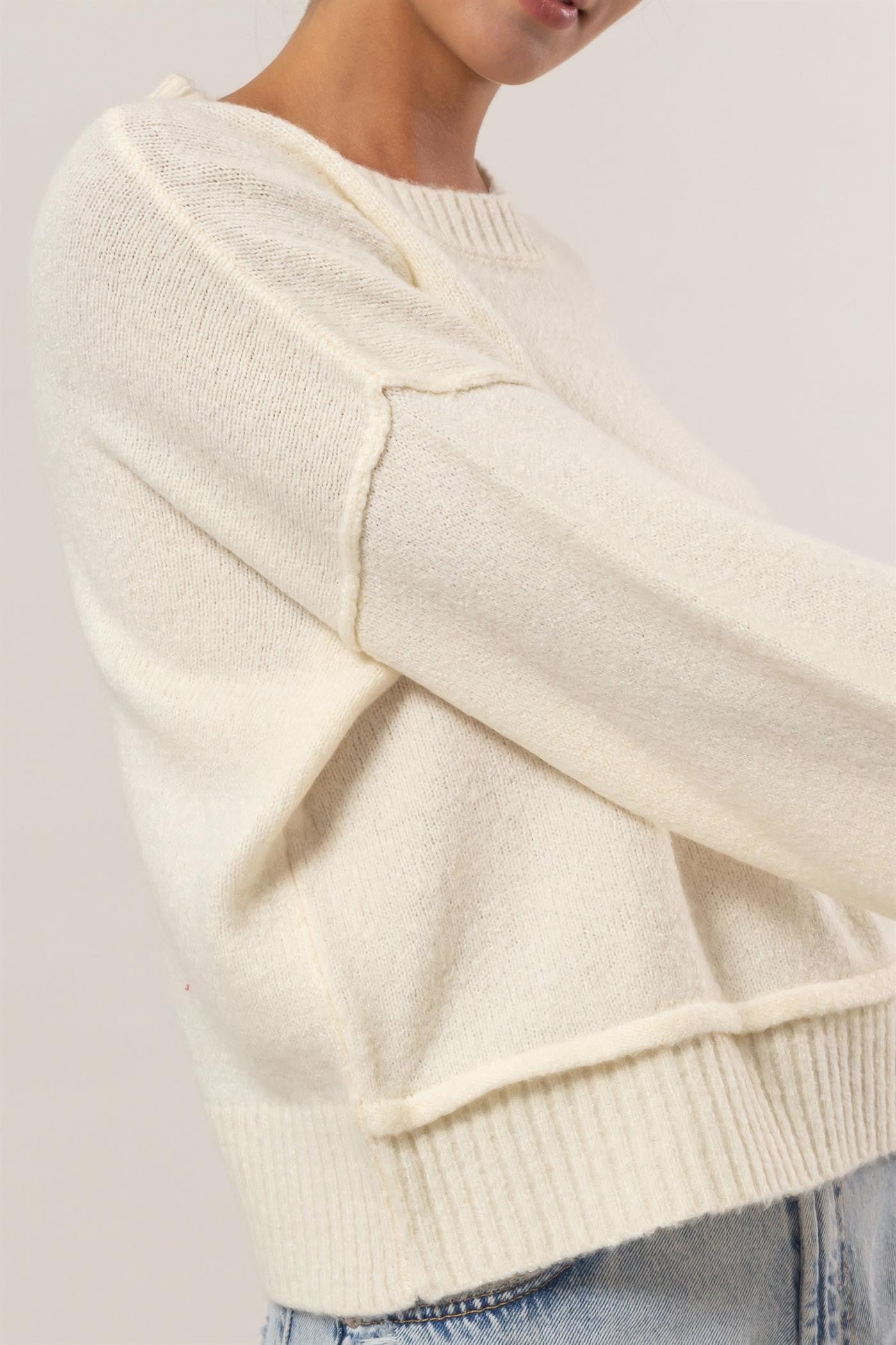 Céline Luxe Ribbed Knit Sweater side detail