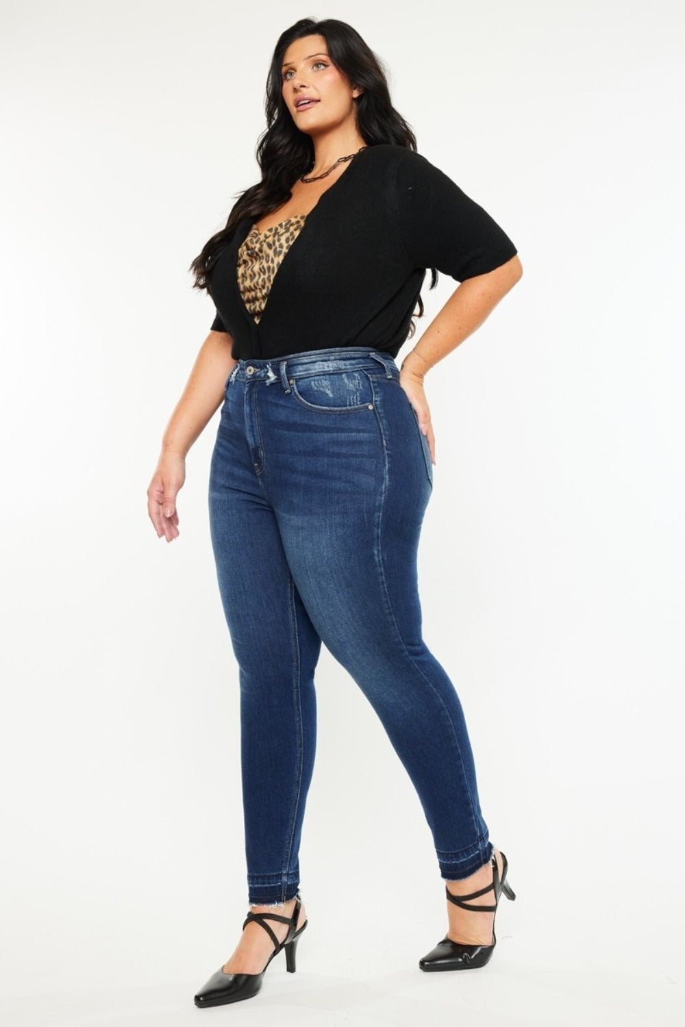 Contour Luxe Skinny Jeans plus size side view