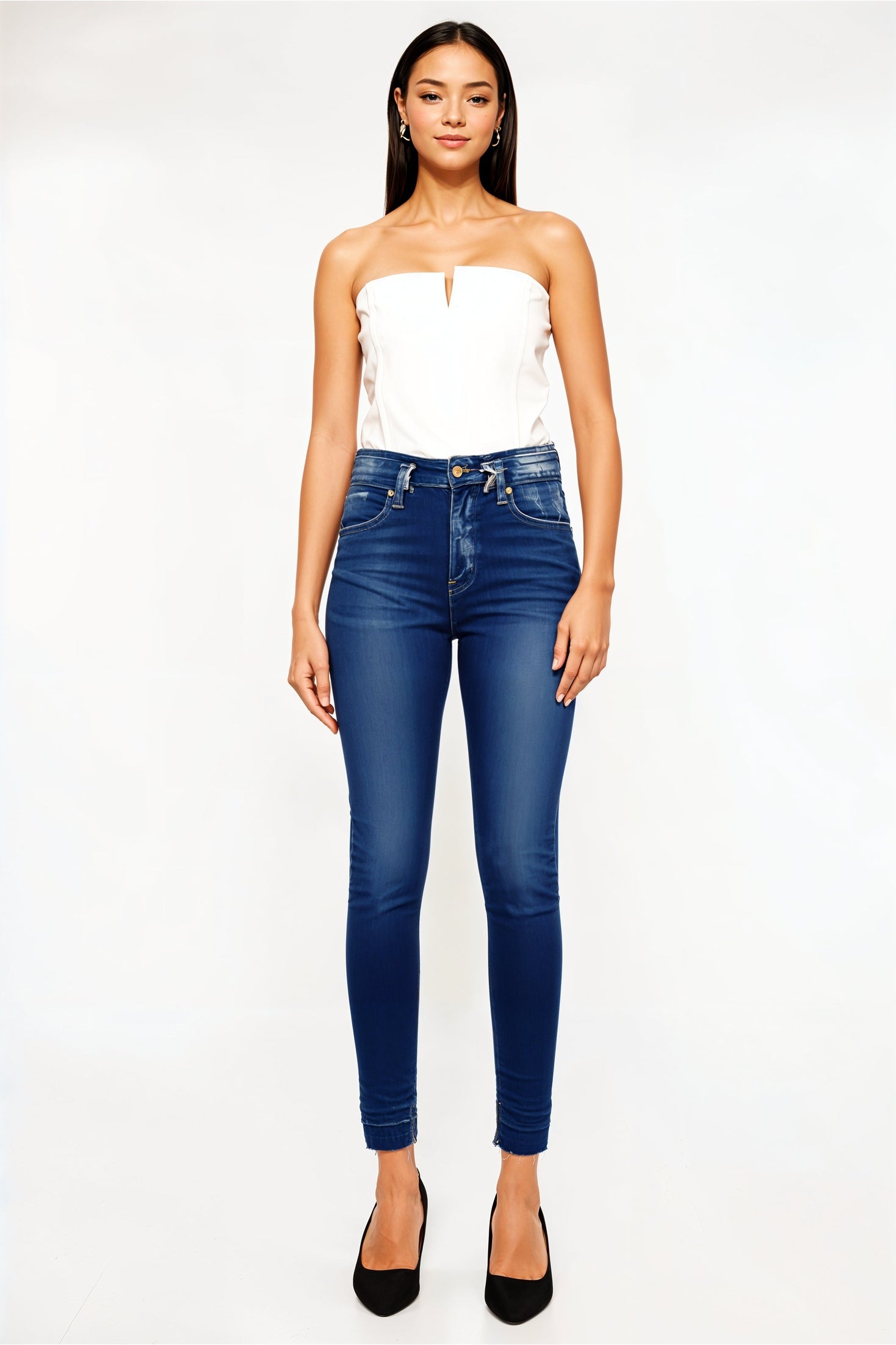 Contour Luxe Skinny Jeans plus size back view