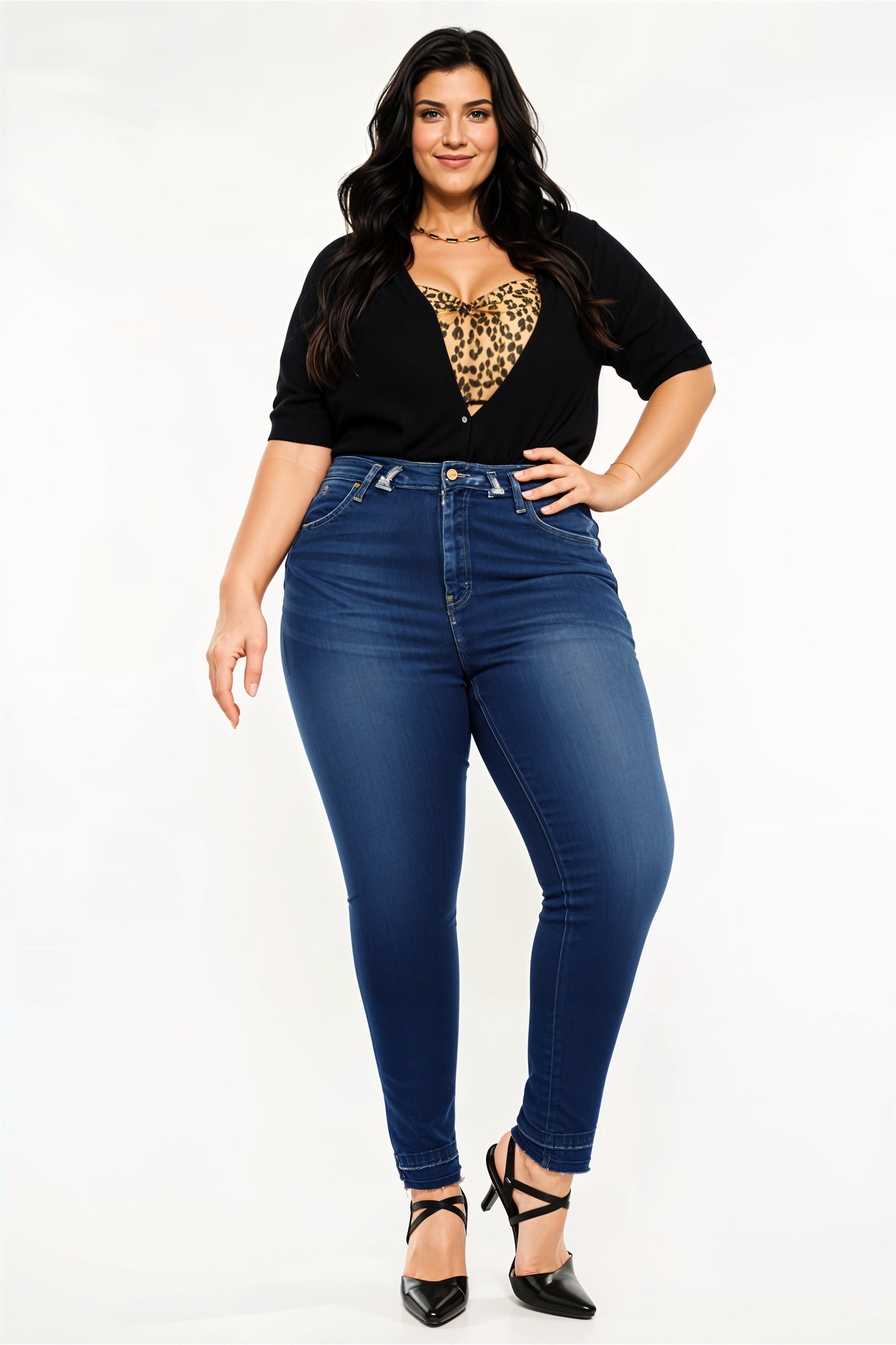 Contour Luxe Skinny Jeans plus size side view