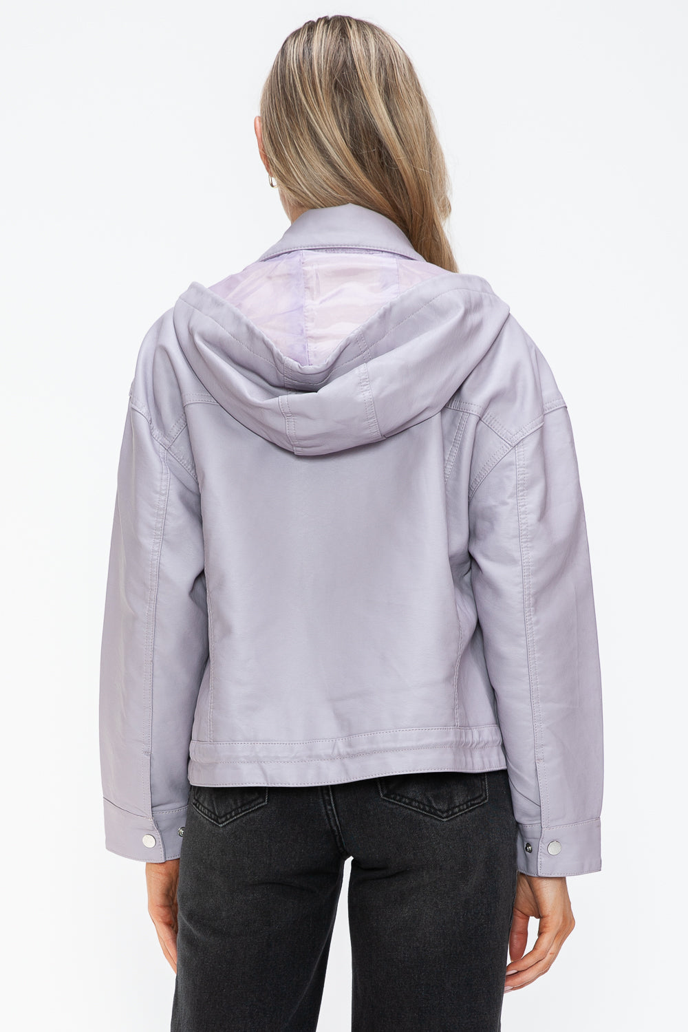 Divine Leather Luxe Jacket back view
