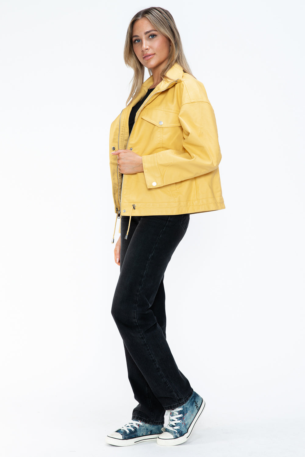 Side view of Empress of Elegance yellow jacket