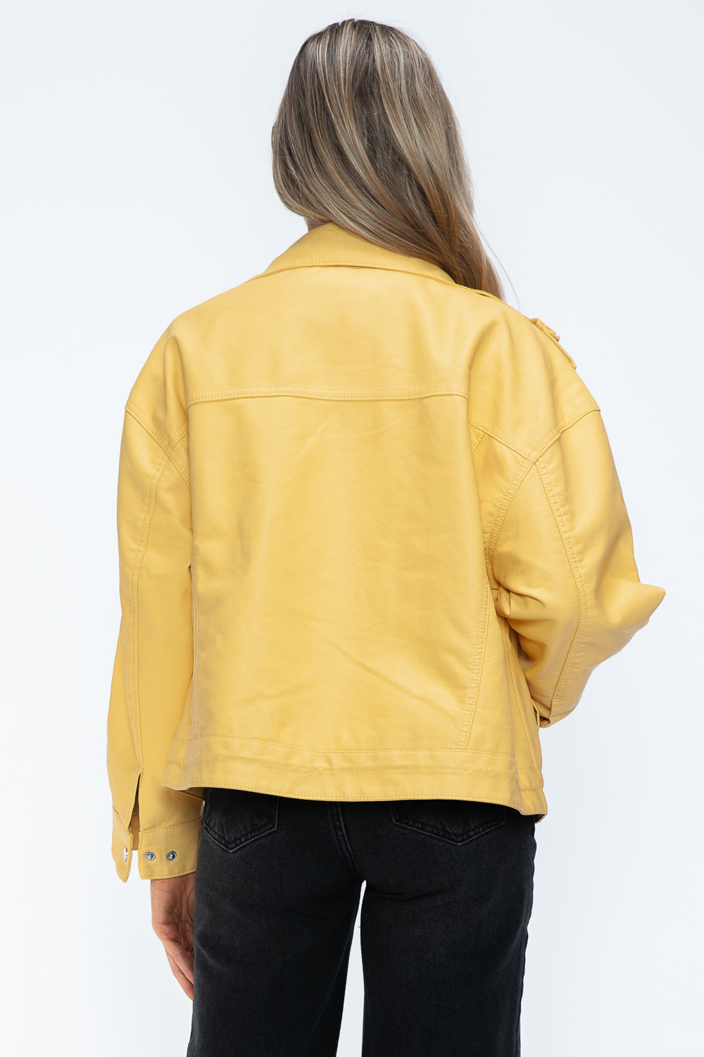 Back view of Empress of Elegance yellow jacket
