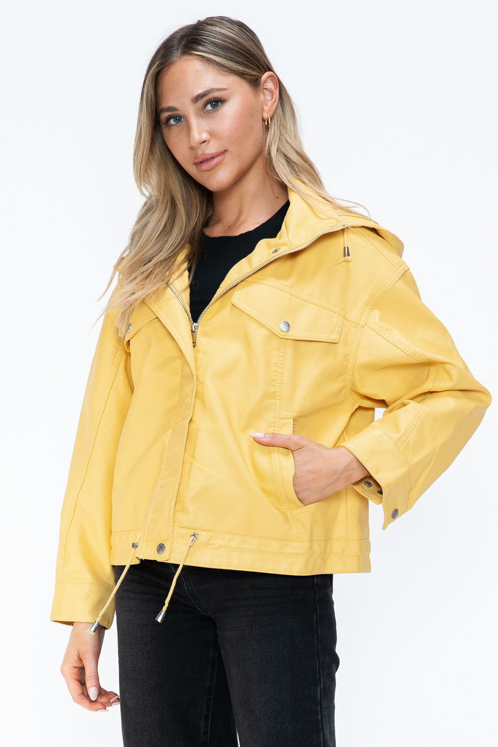 Front view of Empress of Elegance yellow jacket