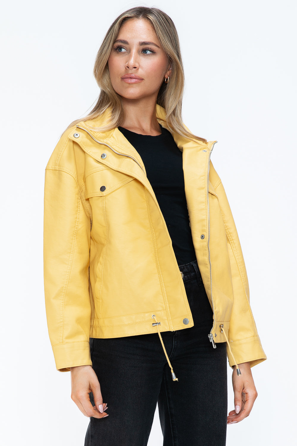 Front view of Empress of Elegance yellow jacket