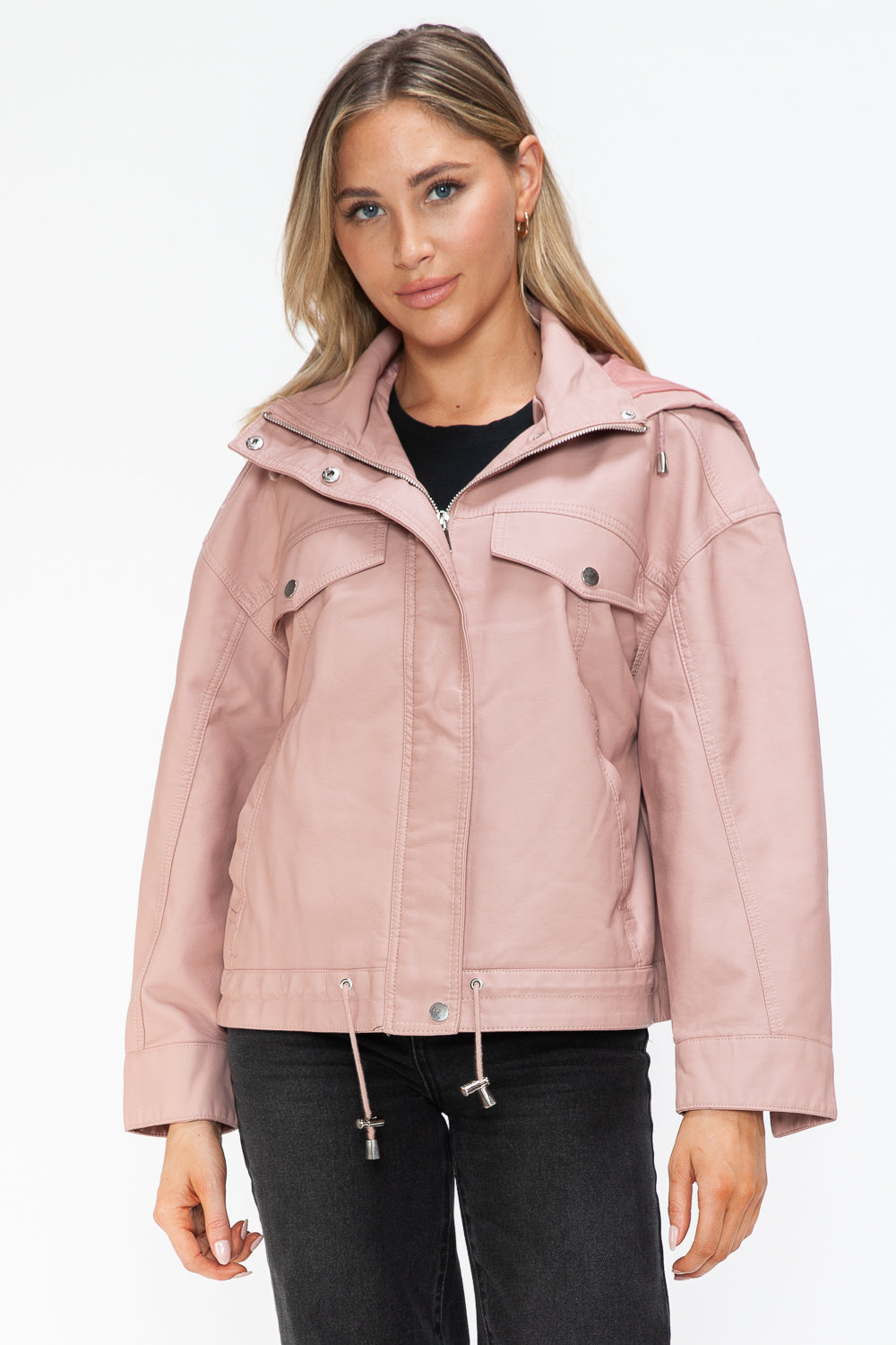 Pink Urban Luxe Statement Jacket, front view
