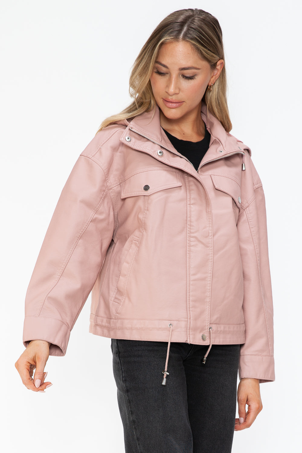 Pink Urban Luxe Statement Jacket, side view