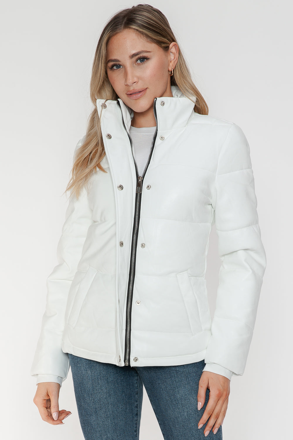 White Velours Éclat Jacket fully unbuttoned, front view