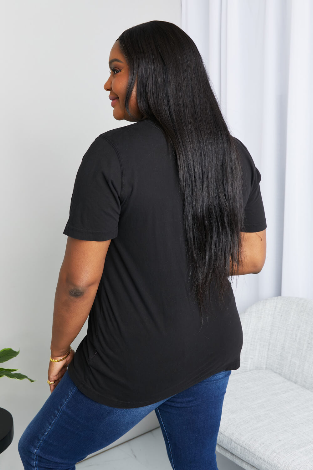 Full Size Graphic Tunic T-Shirt | Tees - CHANELIA