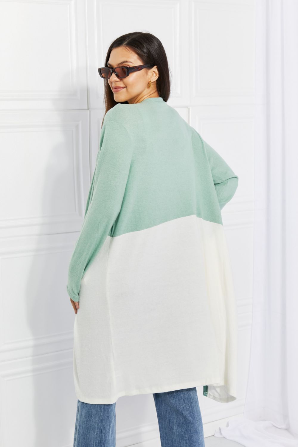 Culture Code Until You Came Color Block Duster Cardigan | - CHANELIA