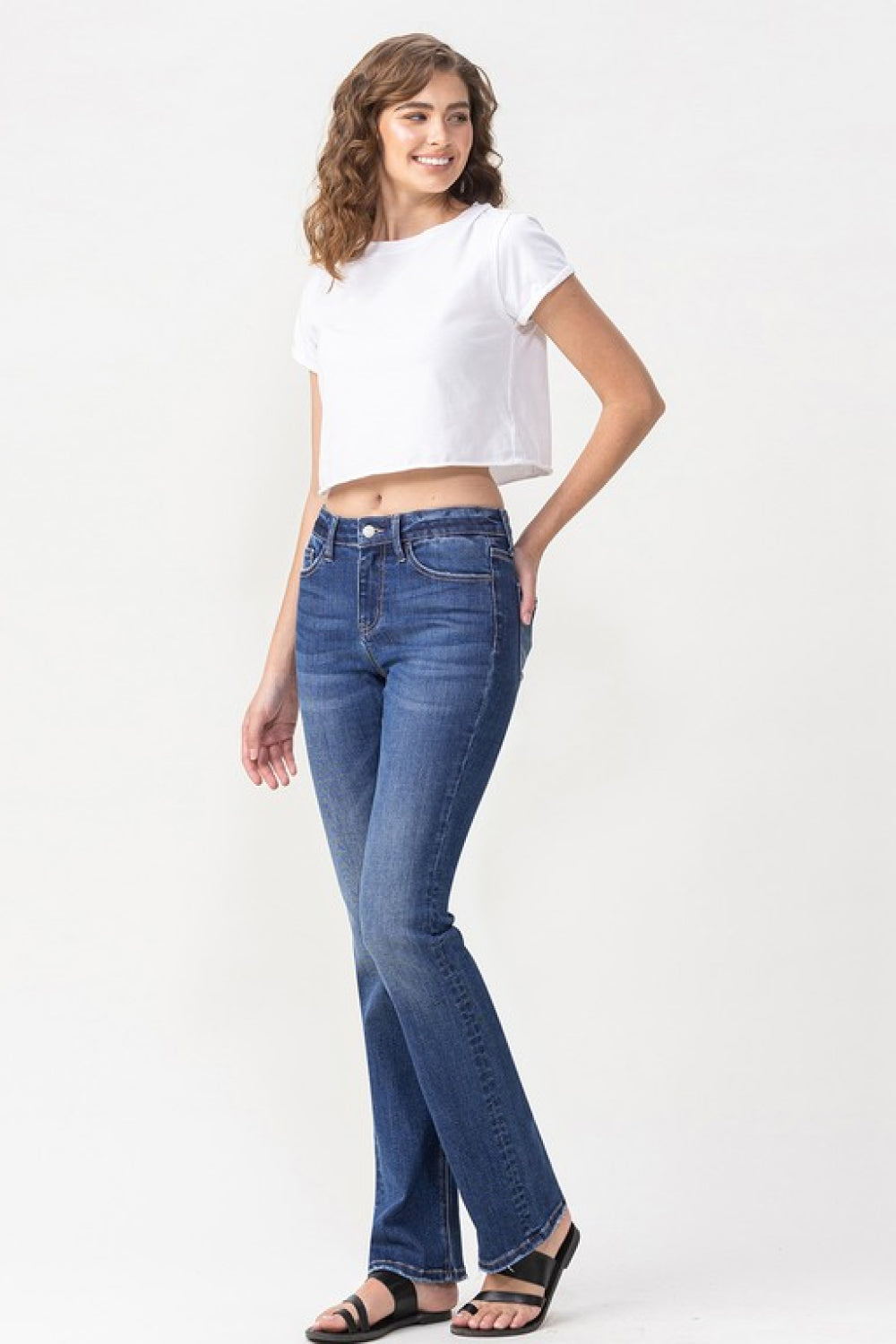 Lovervet Full Size Rebecca Midrise Bootcut Jeans | - CHANELIA