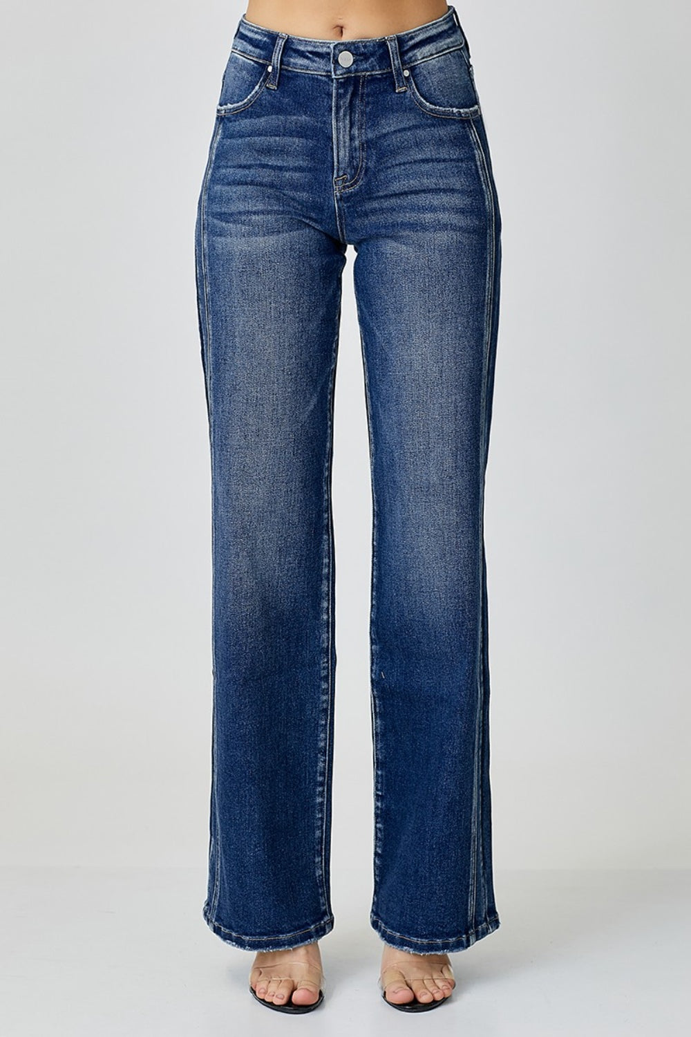 Mid Rise Straight Jeans | Jeans - CHANELIA