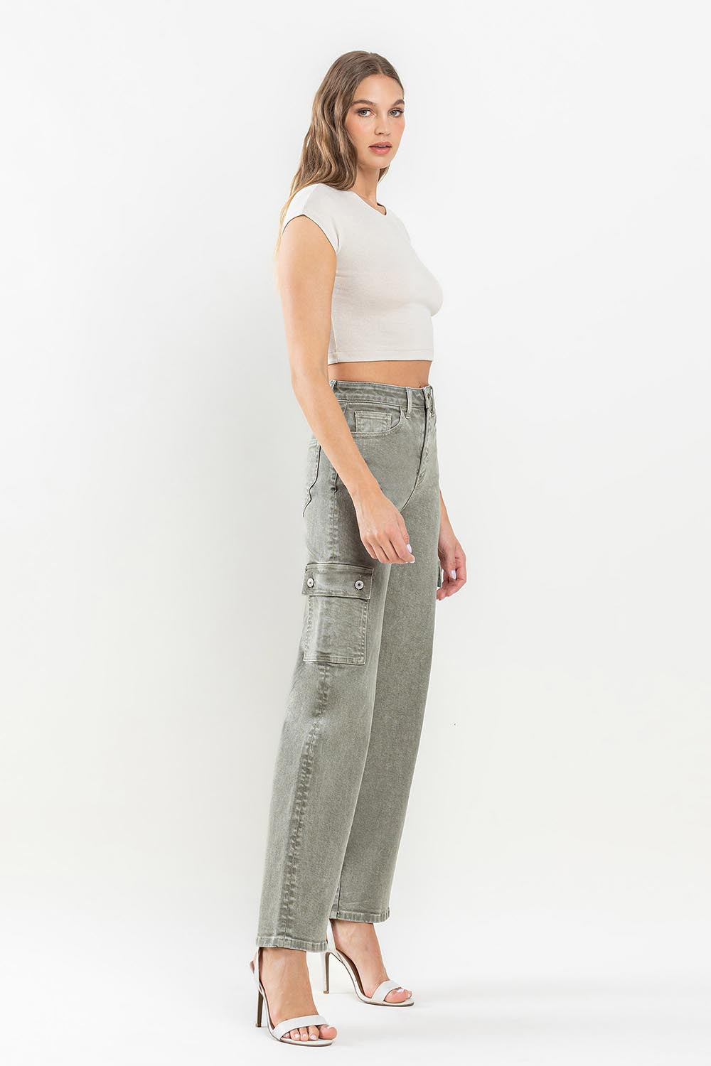 90's Super High Rise Cargo Jeans | Jeans - CHANELIA