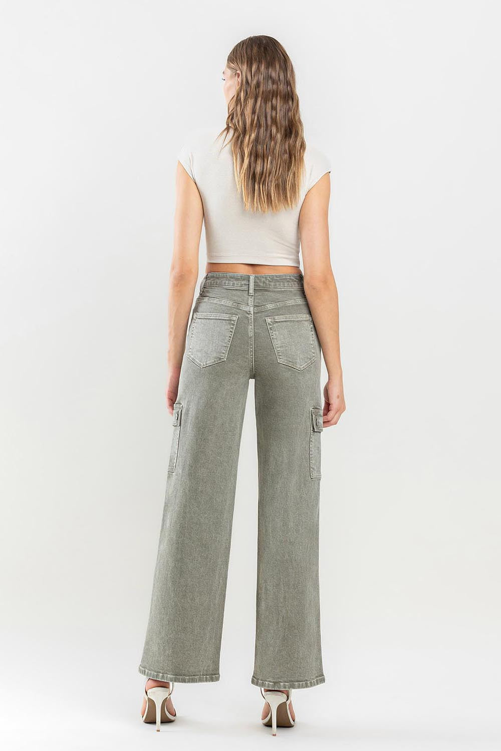 90's Super High Rise Cargo Jeans | Jeans - CHANELIA