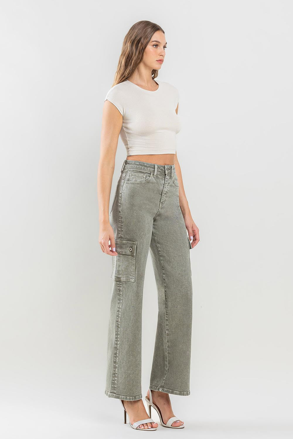 90's Super High Rise Cargo Jeans | Jeans - CHANELIA