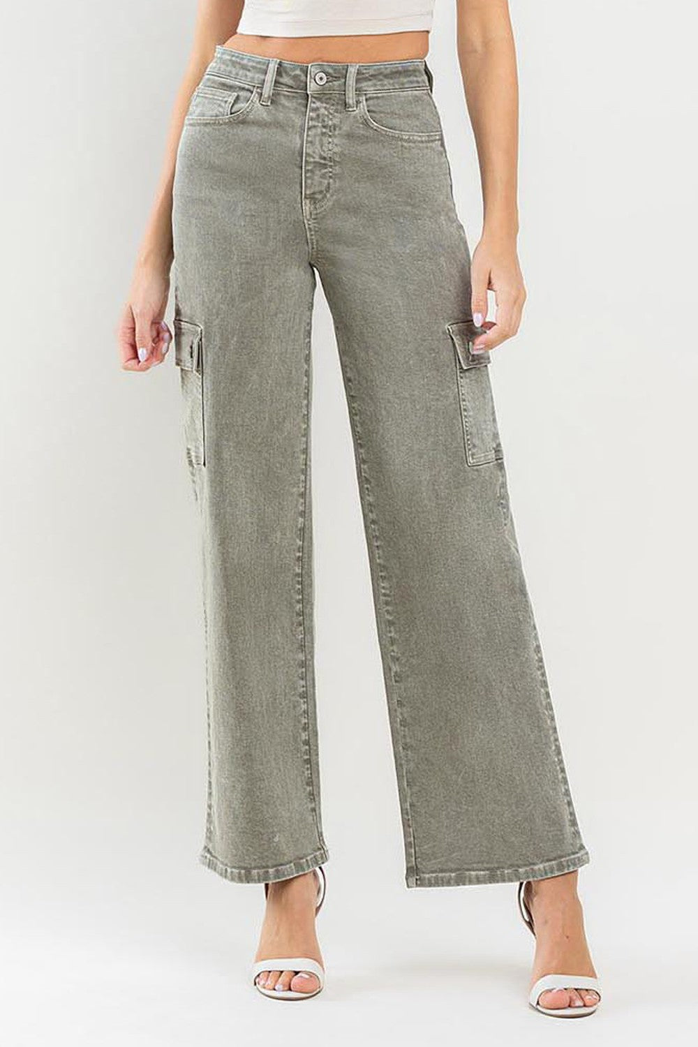 90's Super High Rise Cargo Jeans | Jeans - CHANELIA