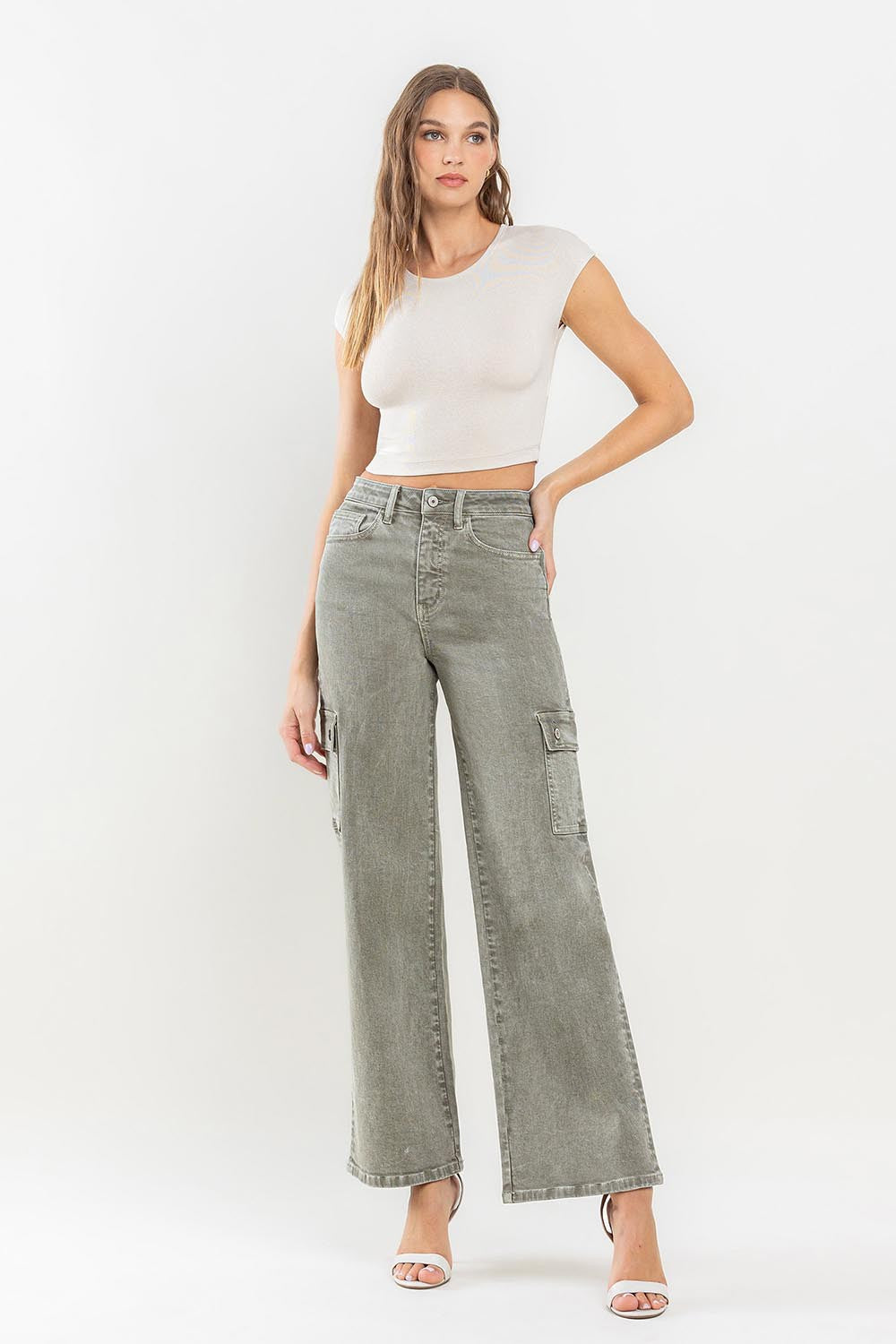 90's Super High Rise Cargo Jeans | Jeans - CHANELIA