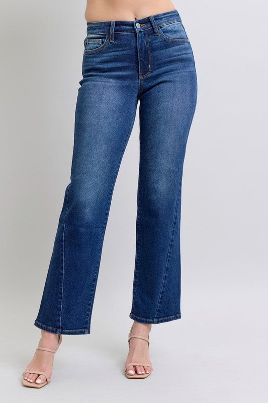 Front view of CHANELIA Elegance Straight Jeans