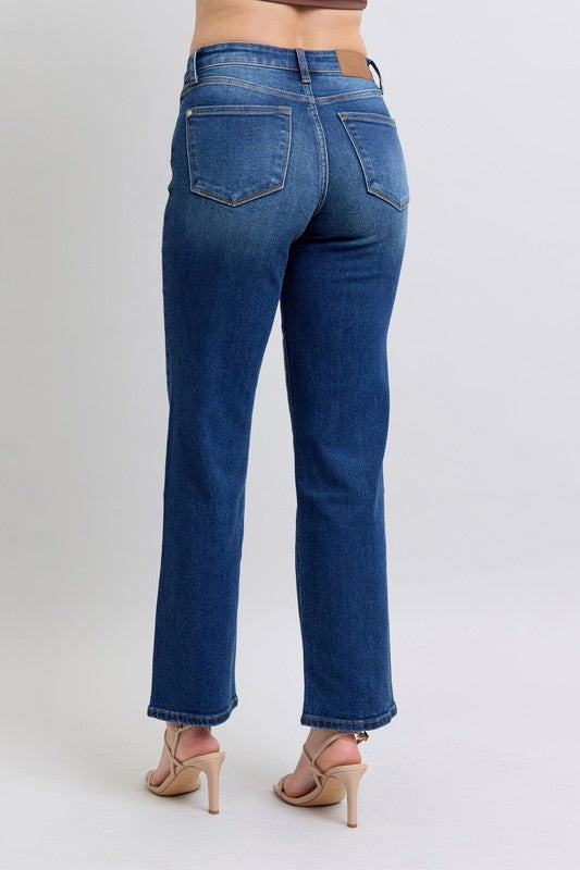 Back view of CHANELIA Elegance Straight Jeans