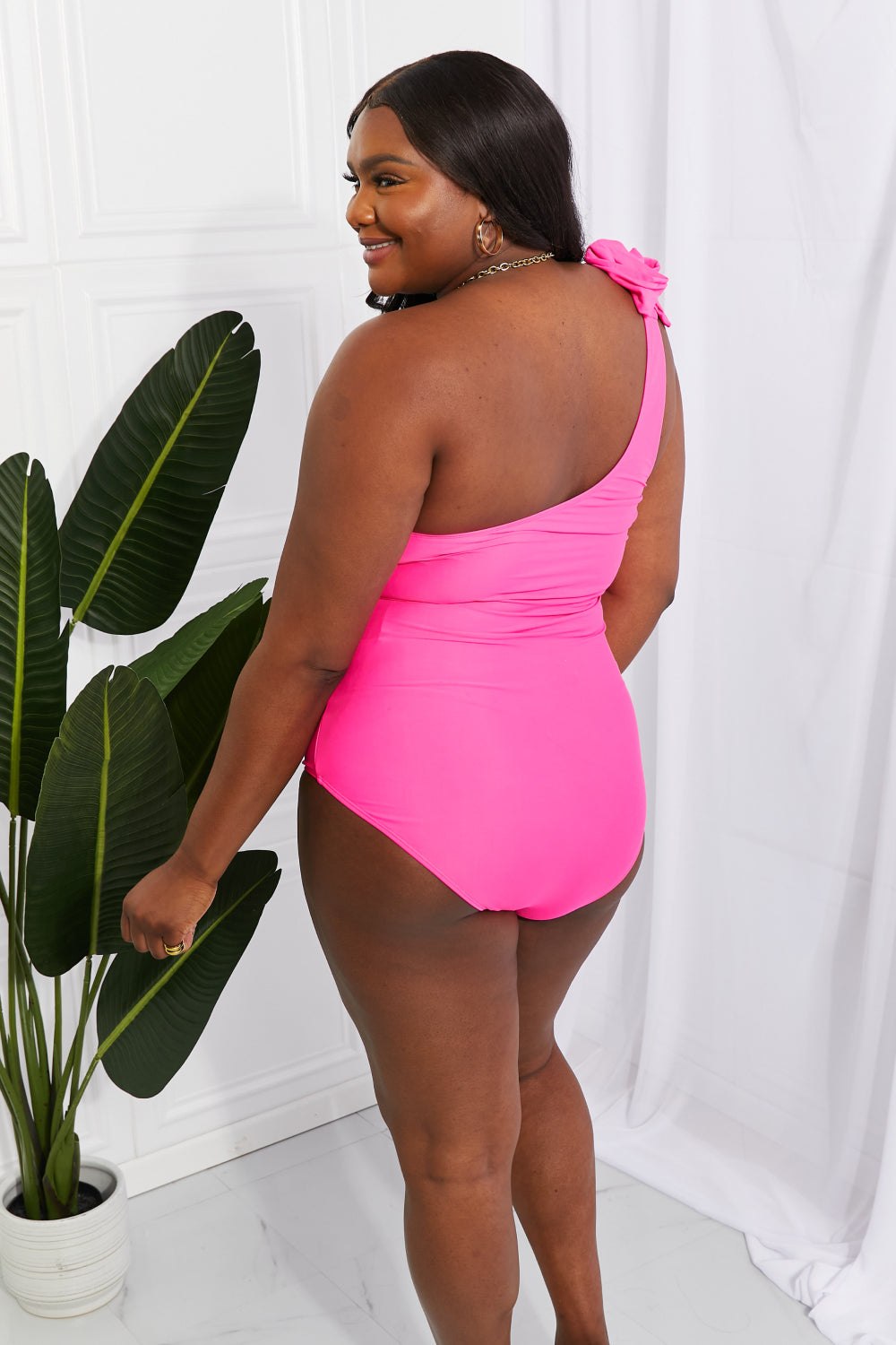 Deep End One-Shoulder One-Piece Swimsuit | One-Piece Swimwear - CHANELIA