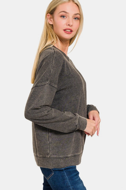 Eclipse Noir Oversize Luxe Pullover side view