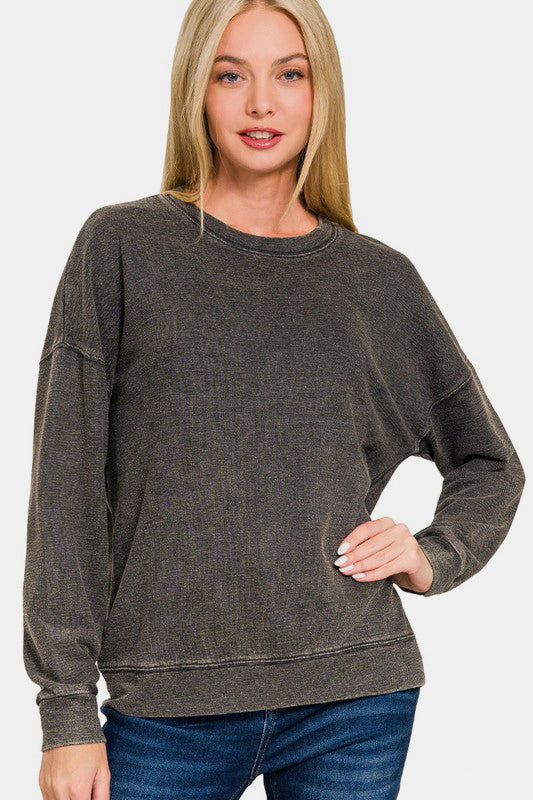 Eclipse Noir Oversize Luxe Pullover front view