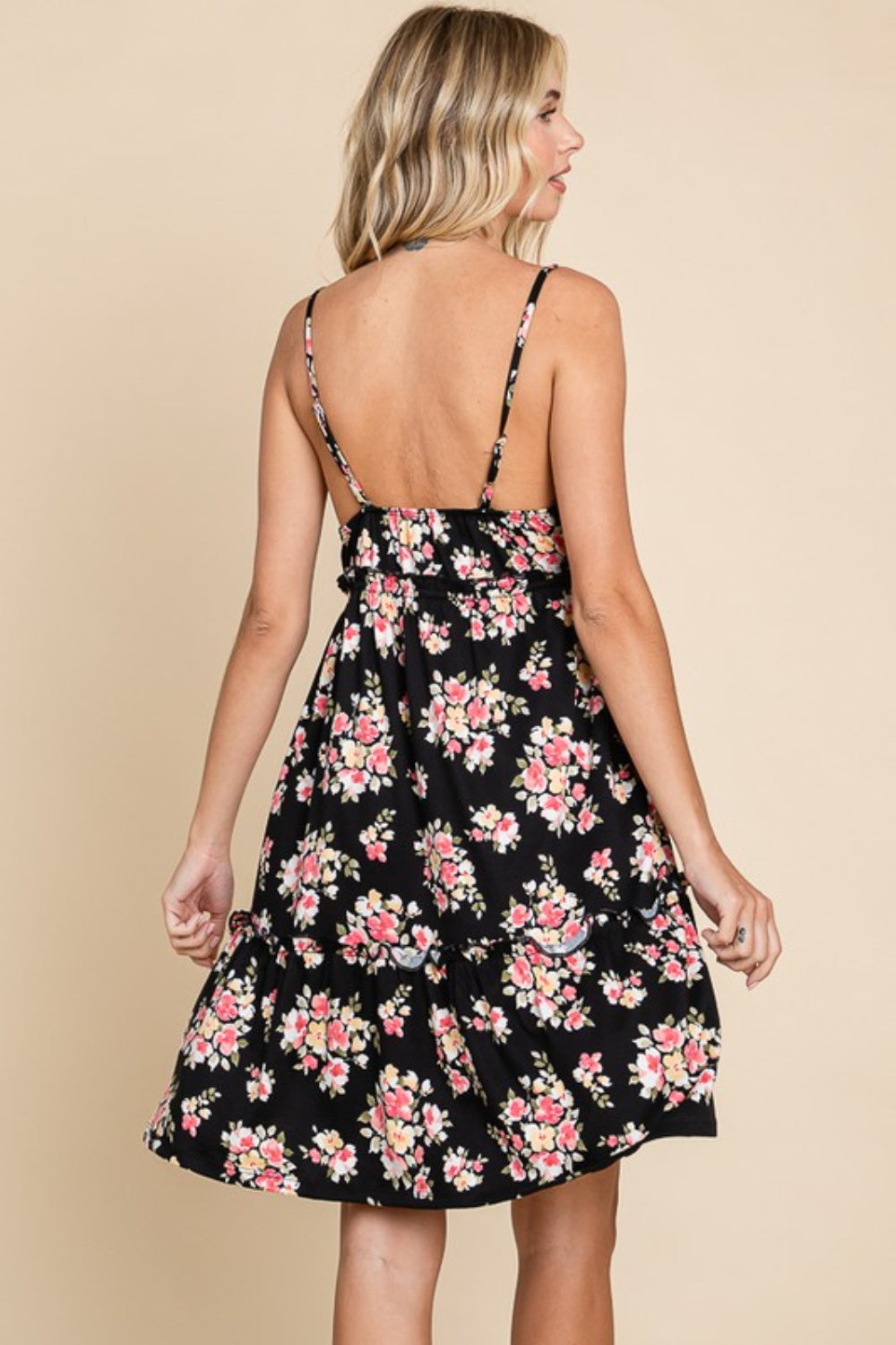 Floral Frill Cami Dress | Dress - CHANELIA