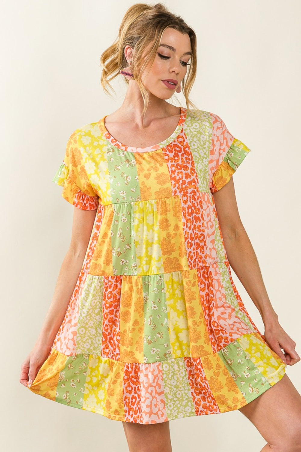 Trendy Leopard Tiered Dress Shop BiBi Dresses Now Trendy Leopard Tiered Dress Shop BiBi Dresses Now
