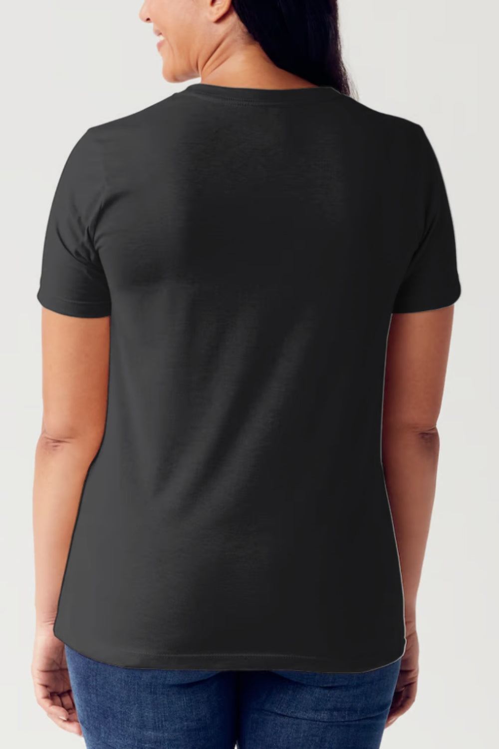 Black Long Live Cowgirls Graphic Tee back view