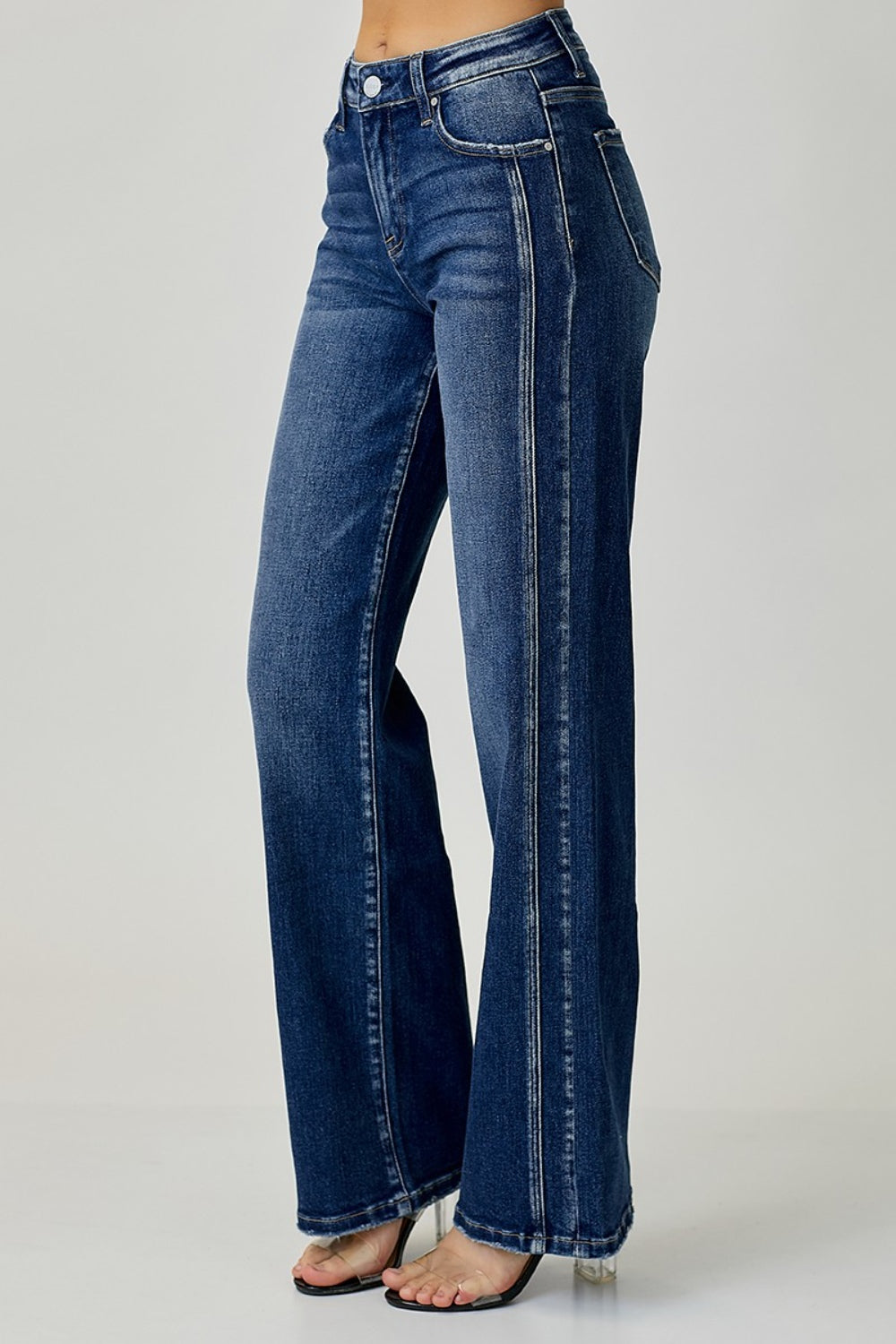 Mid Rise Straight Jeans | Jeans - CHANELIA