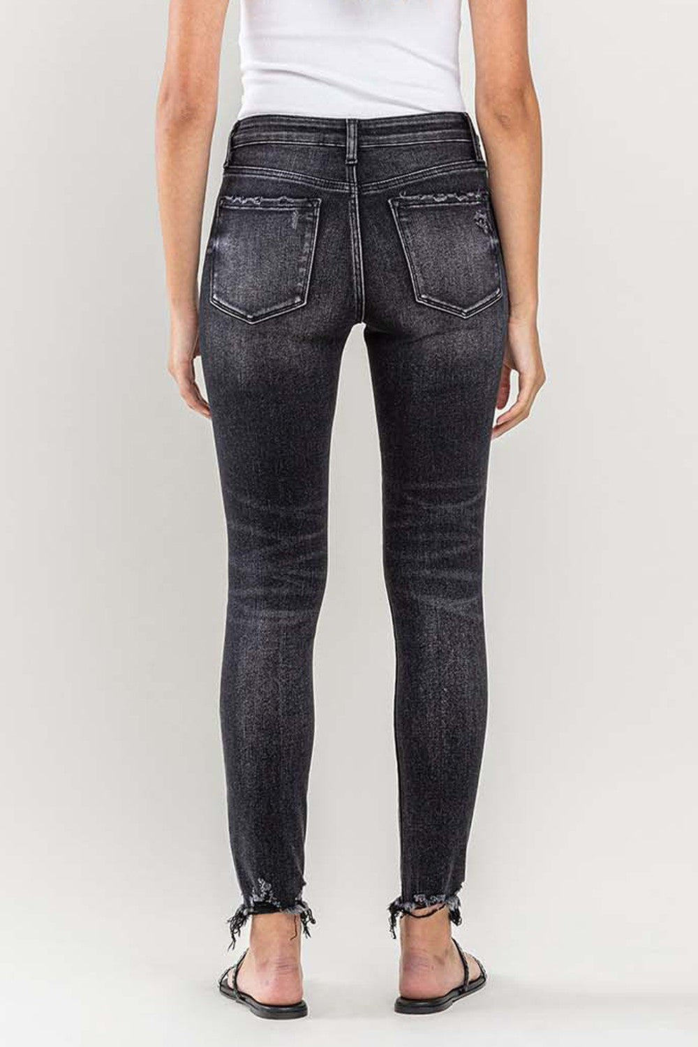 Raw Hem Cropped Skinny Jeans | Jeans - CHANELIA