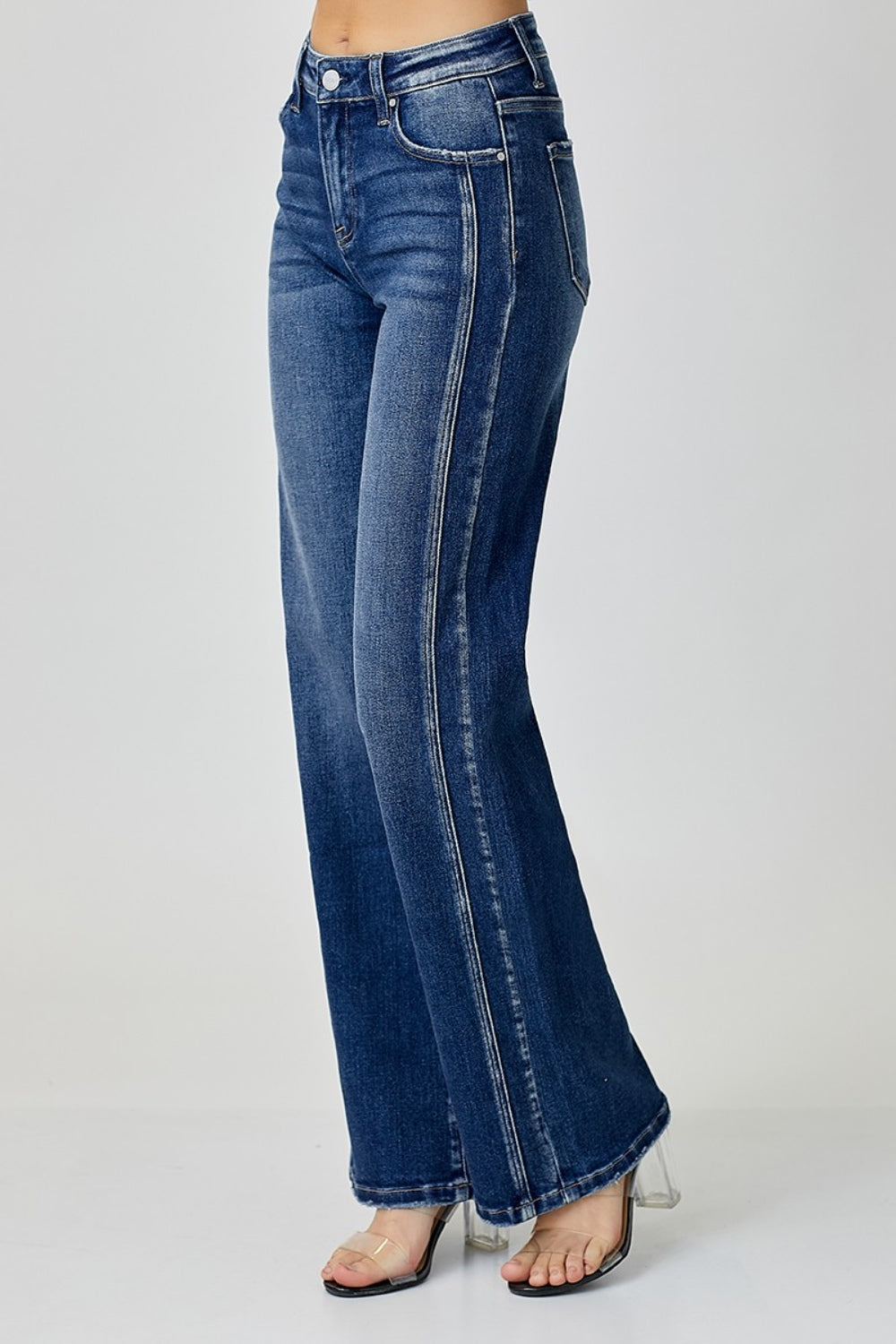 Mid Rise Straight Jeans | Jeans - CHANELIA