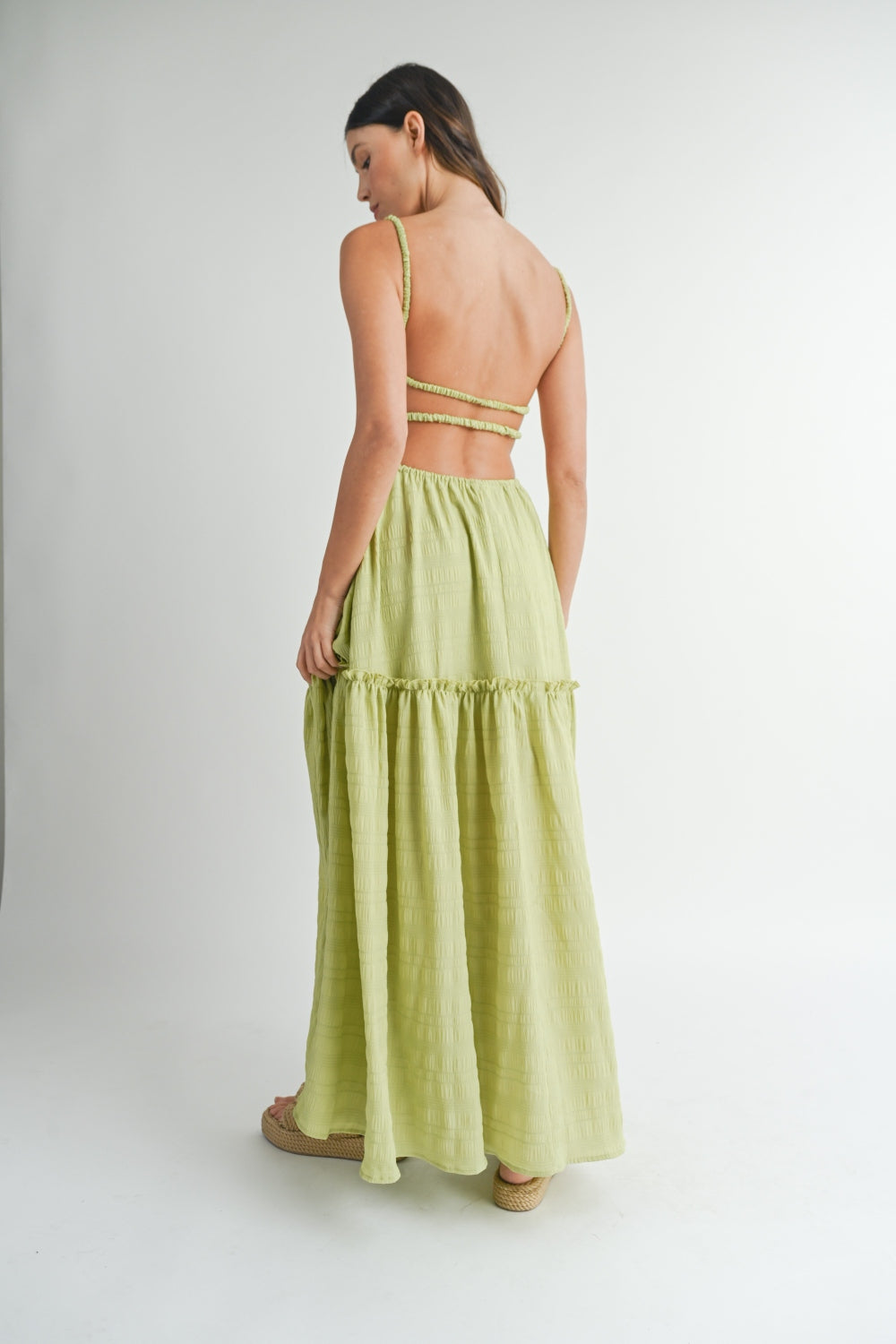MABLE Cutout Waist Backless Maxi Dress | Dress - CHANELIA