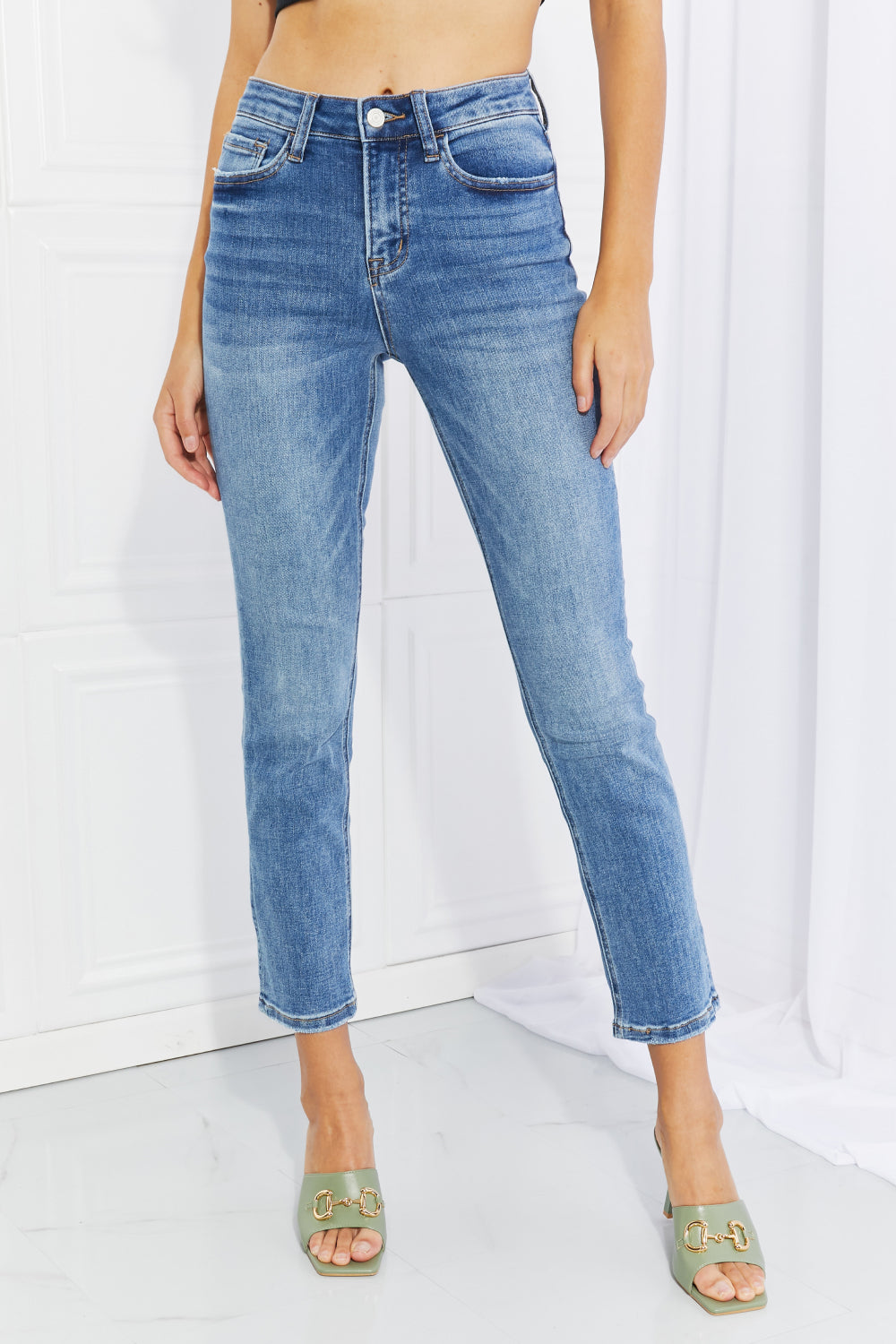 Lovervet Talk About It Full Size Cropped Jeans | - CHANELIA