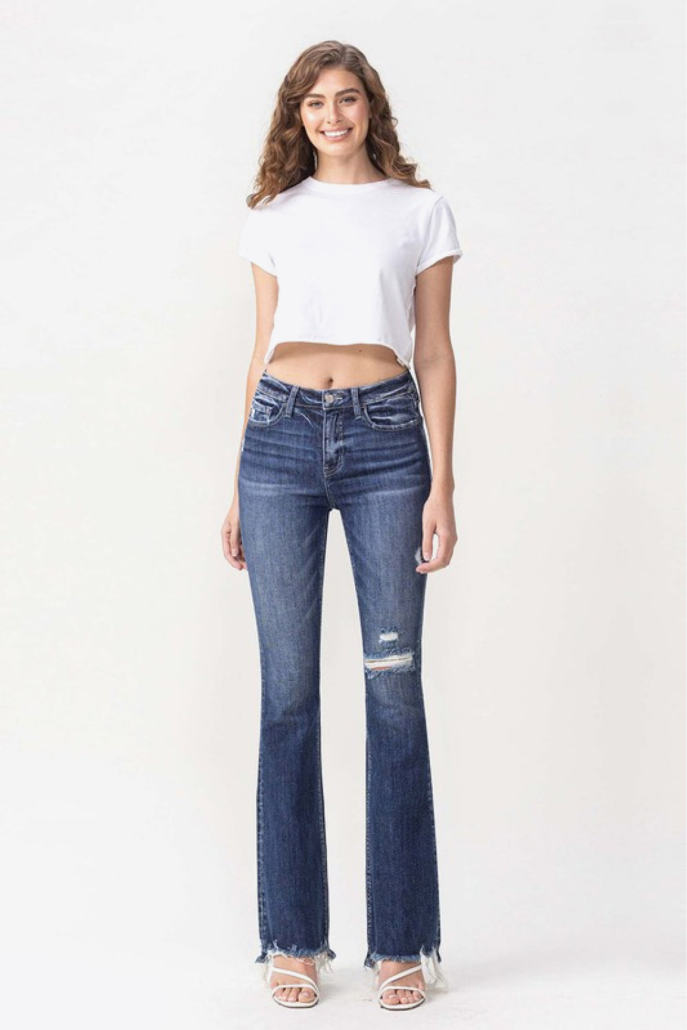 Vervet by Flying Monkey Luna Full Size High Rise Flare Jeans | - CHANELIA