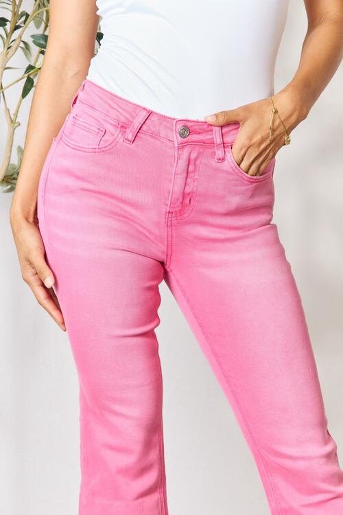 BAYEAS Frayed Hem Bootcut Jeans | Jeans - CHANELIA