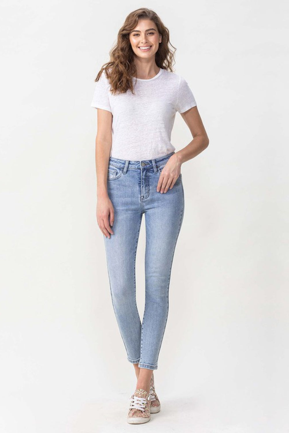Lovervet Full Size Talia High Rise Crop Skinny Jeans | - CHANELIA