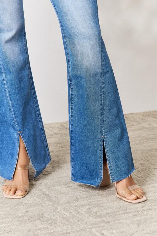 BAYEAS Slit Flare Jeans | Jeans - CHANELIA