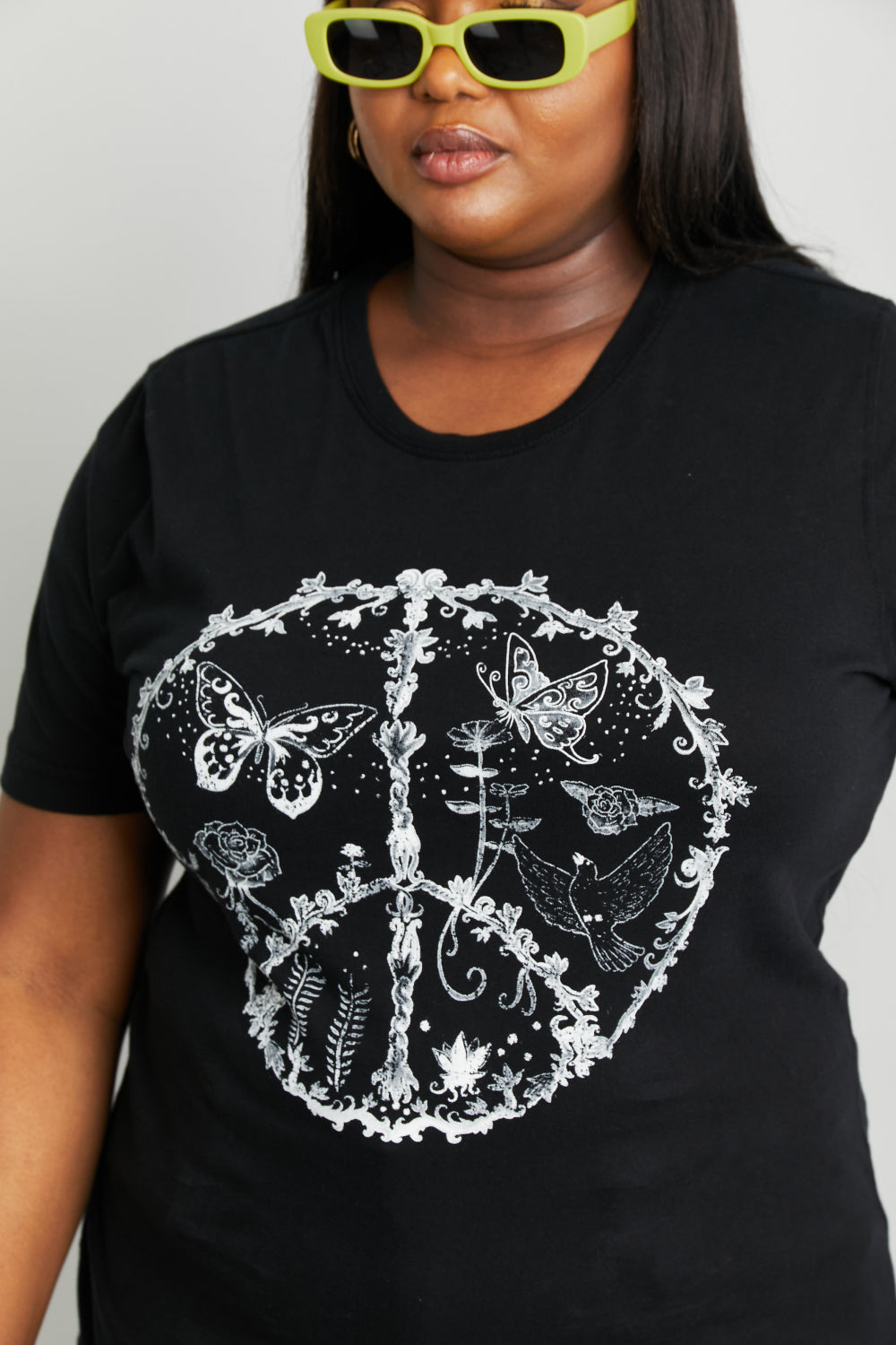mineB Full Size Butterfly Graphic Tee Shirt | Shirts - CHANELIA