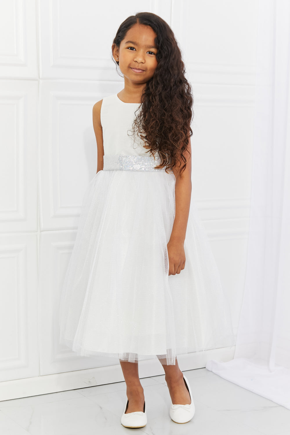 Kid's Dream Little Miss Classy Tutu Dress in Icy White | - CHANELIA