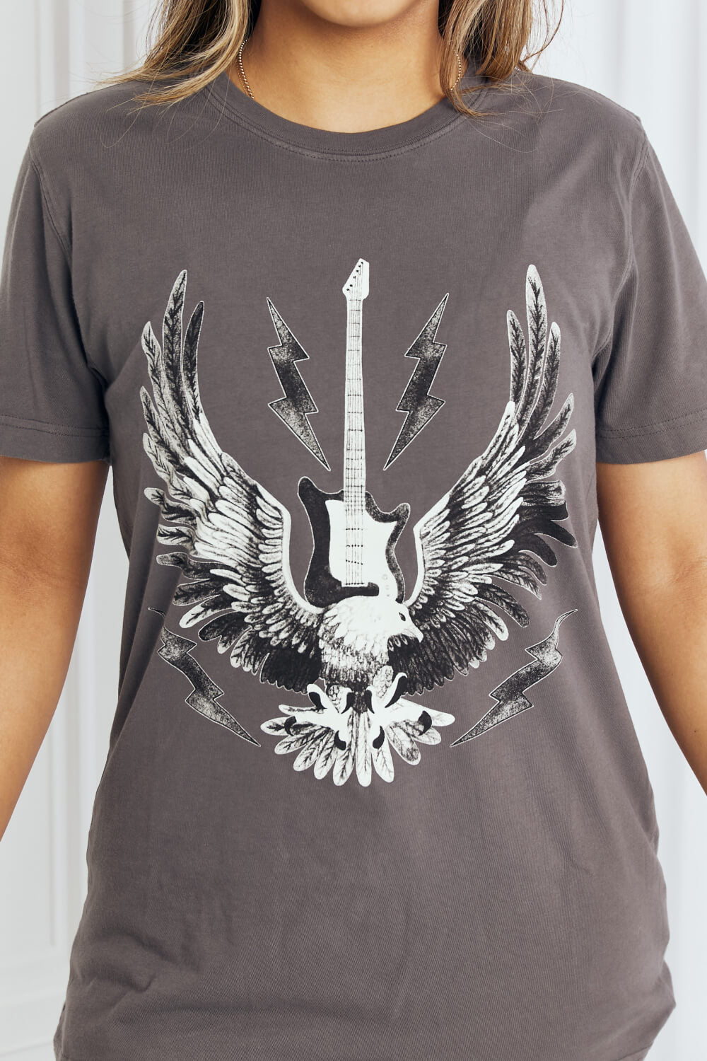 mineB Full Size Eagle Graphic Tee Shirt | Tees - CHANELIA