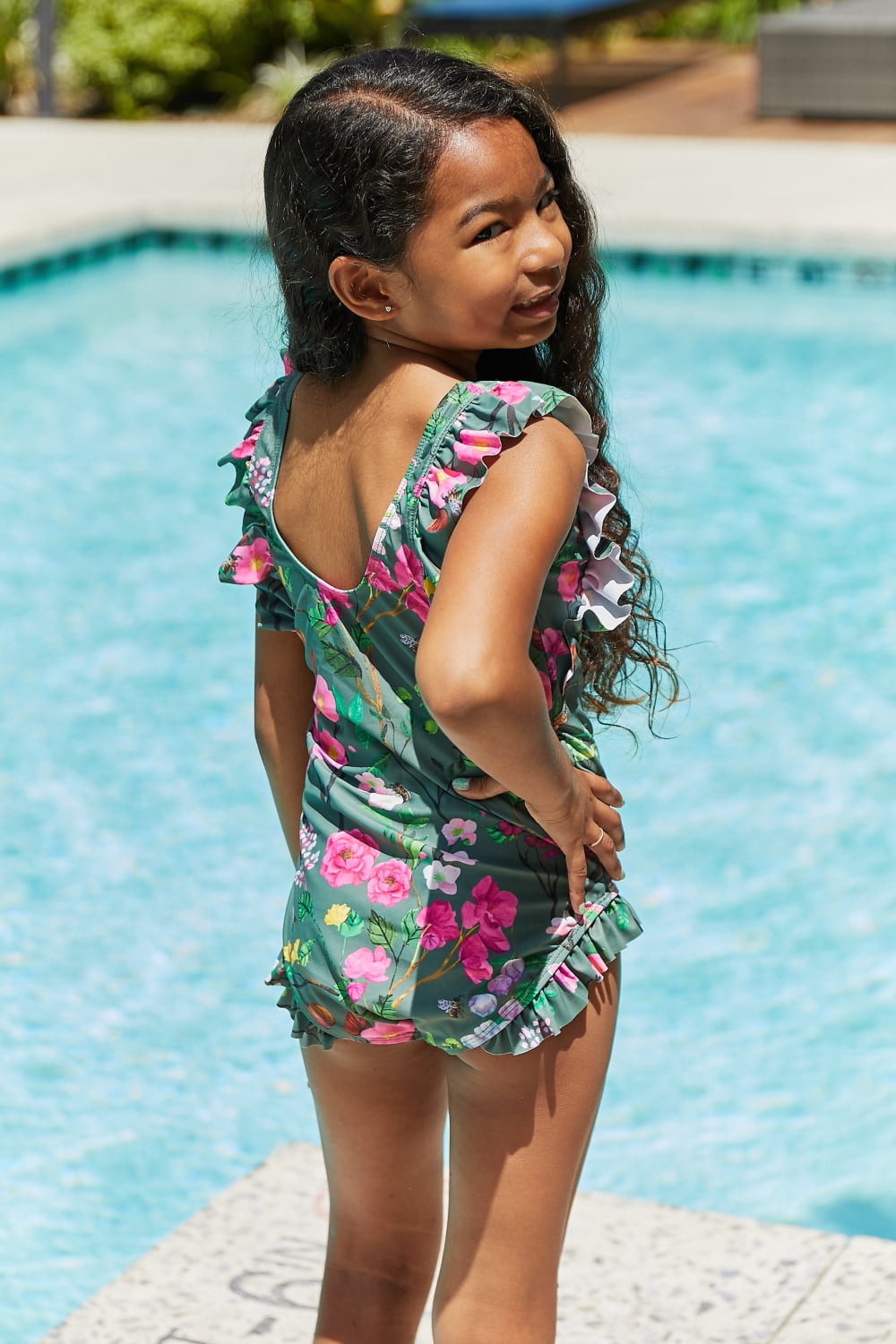 Marina West Swim Bring Me Flowers V-Neck One Piece Swimsuit In Sage | - CHANELIA