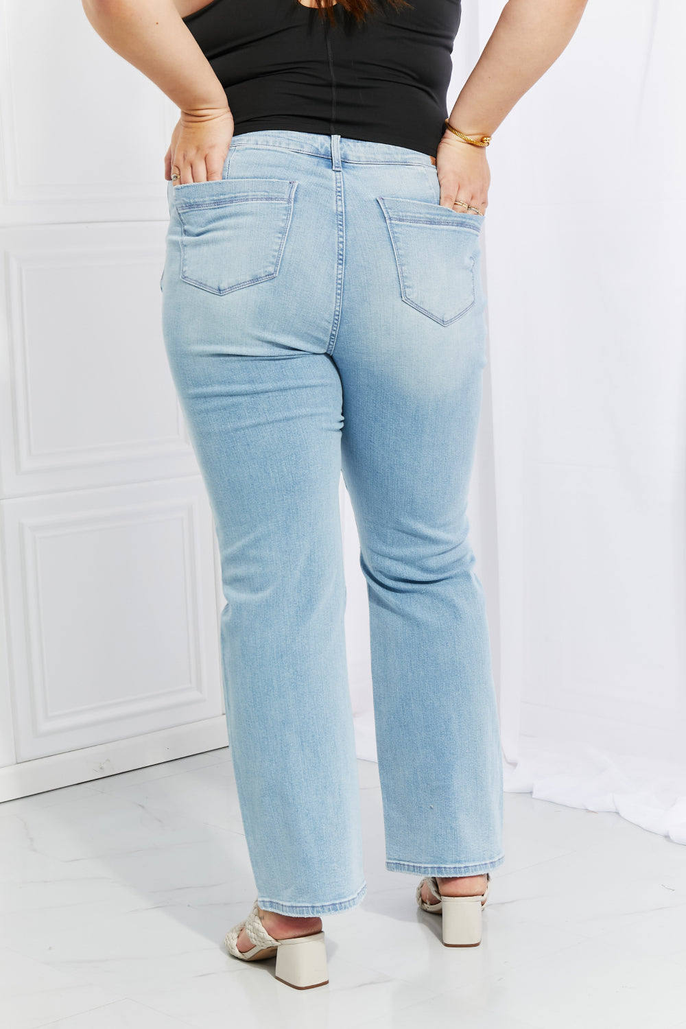 Judy Blue Harper Full Size High Waist Wide Leg Jeans | Jeans - CHANELIA