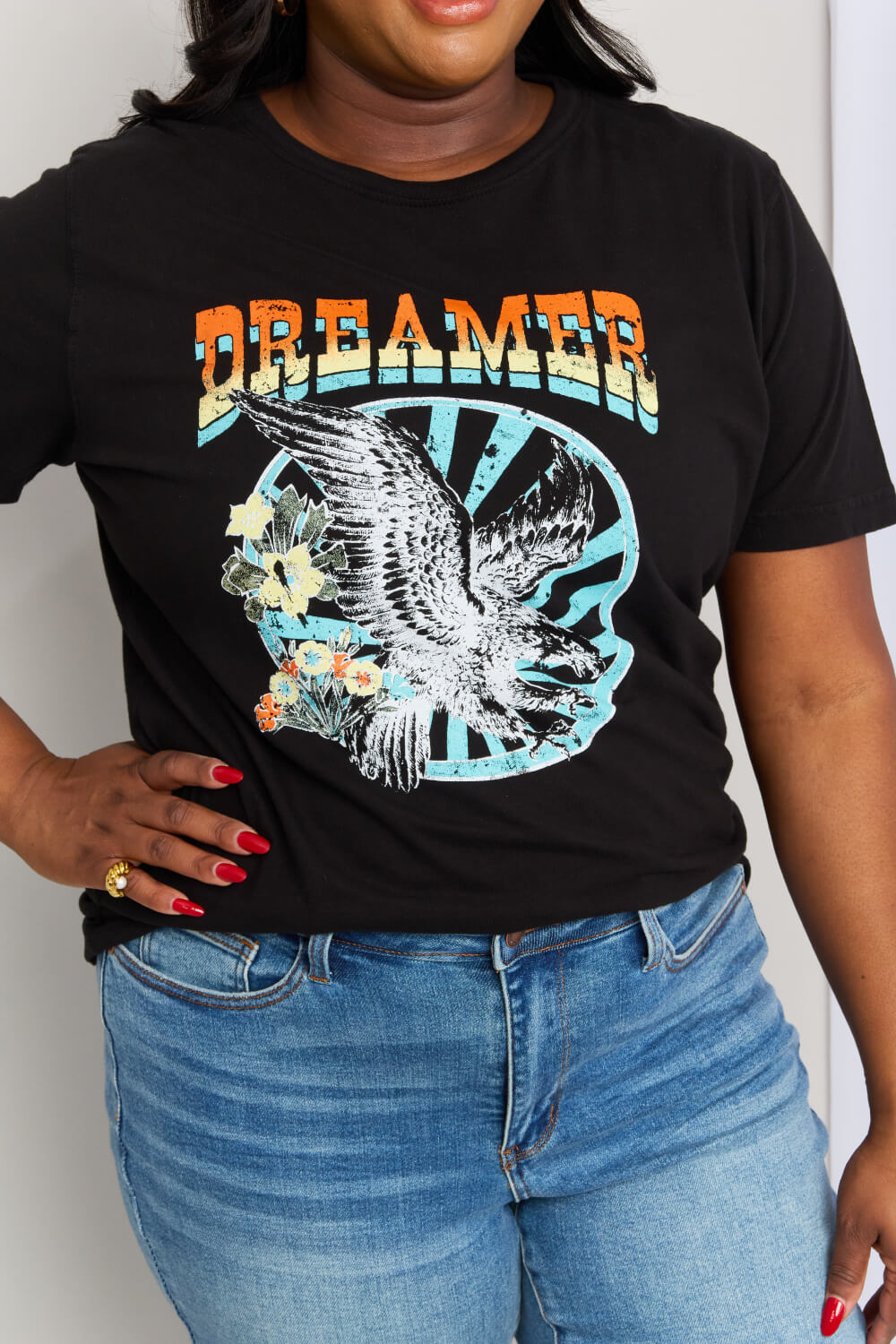Full Size DREAMER Graphic T-Shirt | Tees - CHANELIA