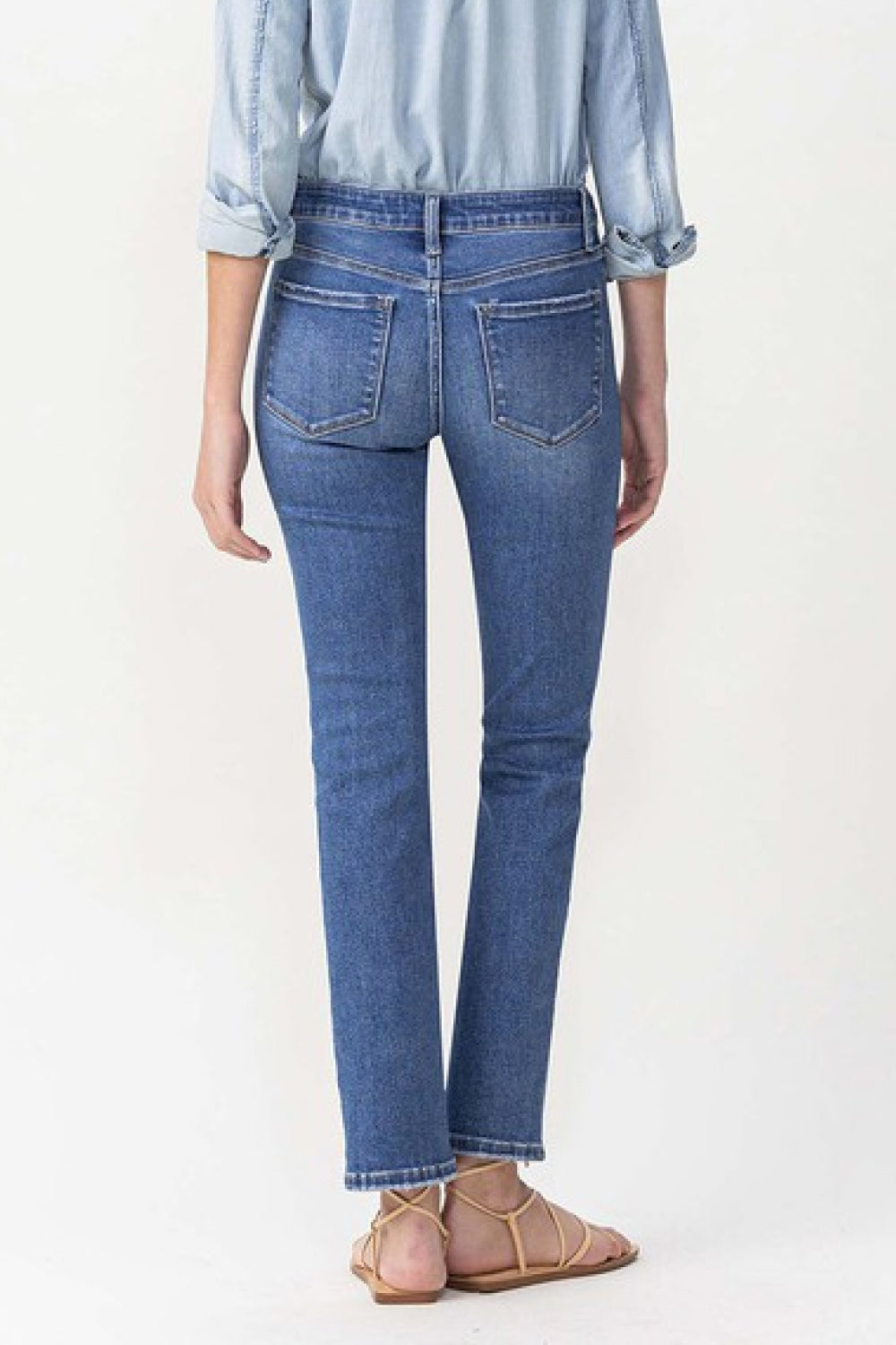 Lovervet Full Size Maggie Midrise Slim Ankle Straight Jeans | - CHANELIA