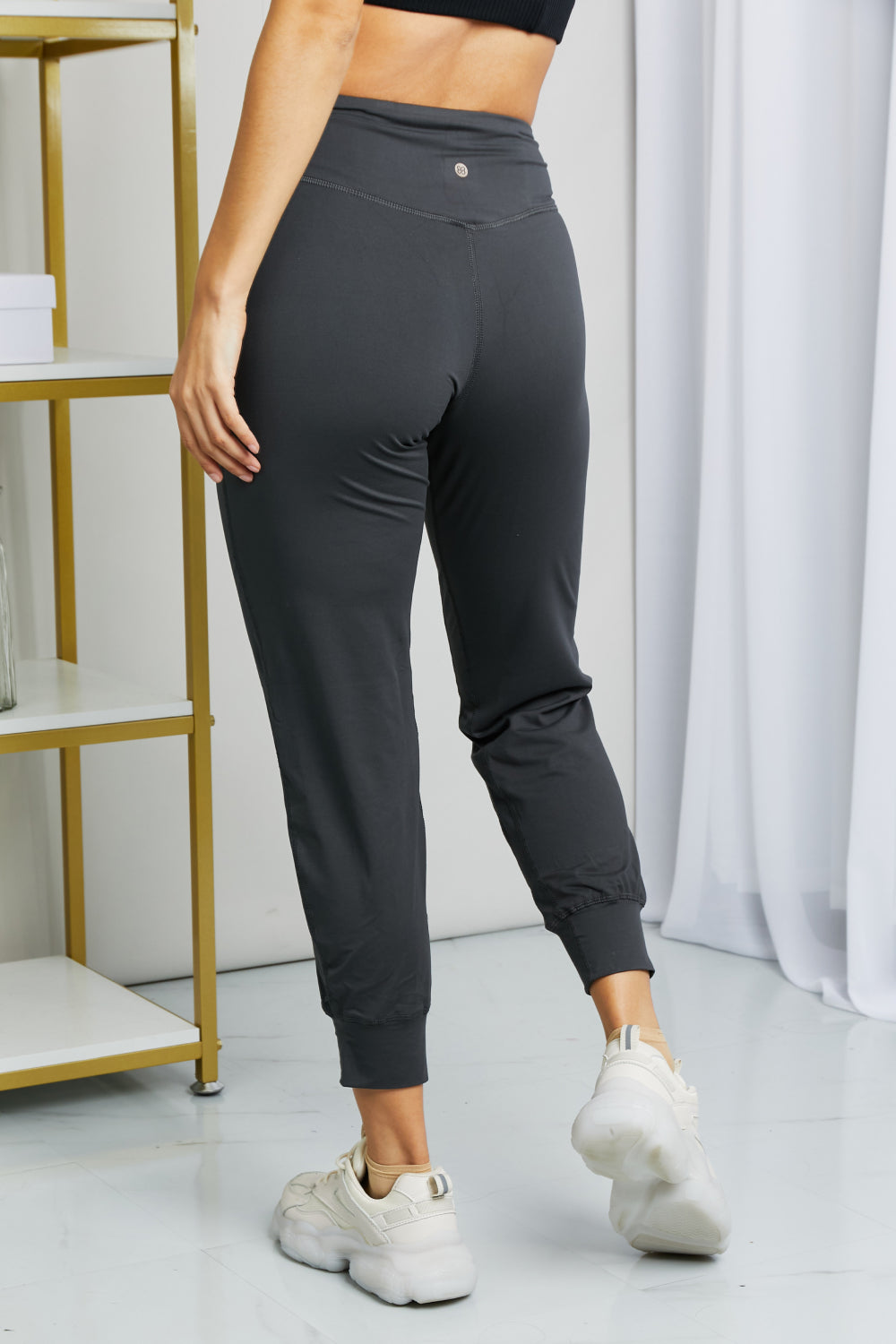 LOVEIT Full Size Wide Waistband Cropped Joggers | Joggers - CHANELIA